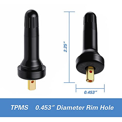 CKAuto TPMS 20008 Rubber Snap-in Tire Valve Stem Replacement, 50 Pcs/Bag - size: TPMS