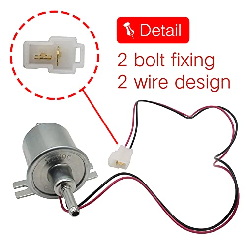 Electric Fuel Pump 12V Universal Low Pressure 5-9 PSI Gas Diesel Inline Metal Solid Petrol Compatible with Carburetor HEP-02A - size: HEP-02A(5-9 PSI)