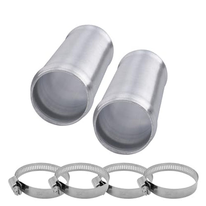 AC PERFORMANCE OD 1.5" Aluminum Tube Hose Joiner 2PCS with Clamps - size: 1.5" (38mm) - 2PCS