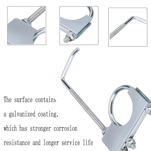 Exhaust Clamp With Hanger Fits 3" Exhaust Pipe, 2 PCS - style: 2 PCS