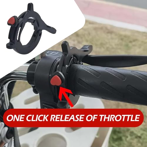 Motorcycle Cruise Control Assist, Throttle Lock, Throttle Mounted Motorcycle Cruise Assist Wrist Hand Grips (Black)