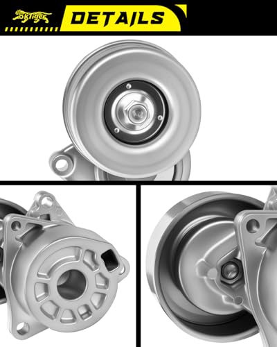 Oktiger 38284 Belt Tensioner Assembly with Pulley Fit for Nissan Altima base 2002-2004 2006-2013 s 2002-2013 sl 2002-2006 2010-2013 sv, Rogue s 2008-2014 sl 2008-2010 sv 2011-2014, 2.5L, OE 11955JA00A - size: 38284