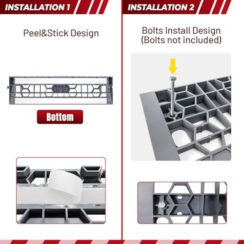 ROBLOCK 1 Inch Rise Detachable Threshold Wheelchairs Ramps for Home Steps Entry, Portable Modular Door Ramps for Doorways and Cars, Load Capacity 3000 LBS, 2 PCS - size: 1" Rise
