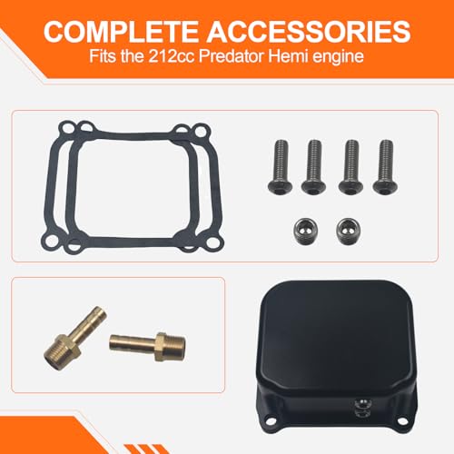 Billet Aluminum Valve Cover for Predator 212cc Hemi - color: Black