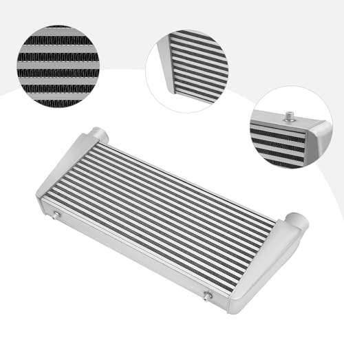 Universal Intercooler Aluminum Intercooler Front Mount 2.5" Inlet & Outlet Direct Replacement for All Cars (29x13x2.75" 2.5") - size: 29x13x2.75" 2.5"