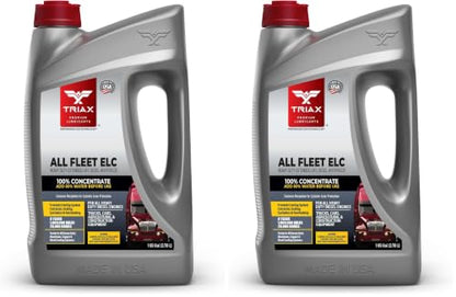 Triax All Fleet ELC Coolant & Antifreeze, Diesel Extreme HD NOAT, 1 Million Mile, 8 Year, 20,000 HRS, CAT EC-1, Concentrate (1 Gallon) (Pack of 2) - size: 1 GAL (Pack of 2)