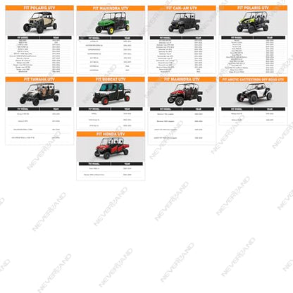 NEVERLAND UTV Cover Heavy Duty Ranger Cover Waterproof 4-6 Seater Side by Side Covers 4 Door All Weather Storage with Reflective Strip Compatible with Polaris RZR General Can-Am Yamaha SxS - size: L: 154"Lx 67"Wx 76"H (Double row seats）