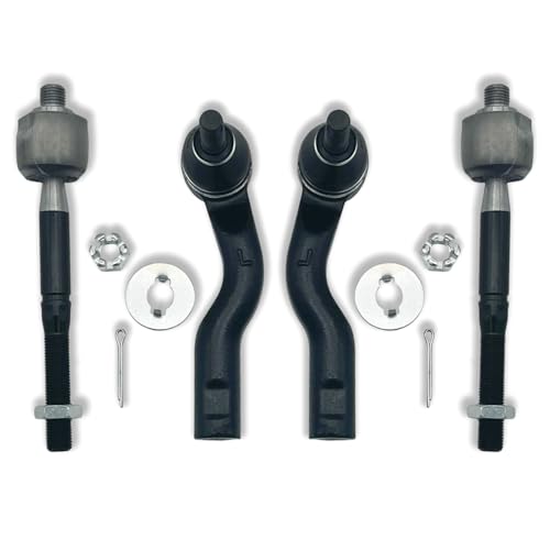 4pcs Front Inner & Outer Tie Rod Ends Kit Fit for Ford Fusion 2.5L L4 / 3.0L V6 2010-2012, Fits for Lincoln MKZ 2.5L L4 2011-2012, Fit for Mercury Milan 2010-2011 | ES800797 ES800798 EV800774 - size: ES800797 ES800798 EV800774 X2