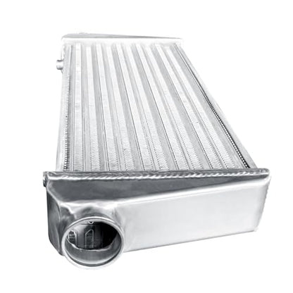 Universal Intercooler 28''x10''x2.7" Front Mount Intercooler 2.2'' Inlet and Outlet Aluminum Turbo Intercooler Direct Replacement for Any Turbo Charger system - size: 28''x10''x2.7" 2.2''