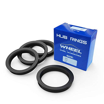 WHEEL CONNECT Hub Centric Rings, 73.1 to 71.5, Set of 4, ABS Plastic Hubrings, O.D:73.1-I.D:71.5mm. P - size: OD73.1--ID 71.5mm