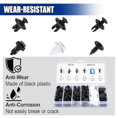 100PCS Car Bumper Retainer Clips - size: 100PCS