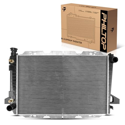 PHILTOP Core Radiator Compatible with 85-96 F150 5.0L, 85-96 F250 7.5L, 89-96 F150 5.8L,F350 7.5L, 89-96 F250 5.8L,Bronco, Motorhome Chassis TOC Included(Replaces OEM 2 Row Core; w/ 2-3/8 in.) - size: F-150, F-250 HD, F-250, Bronco, F-350