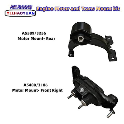 Yllhaoyuan Complete Engine Motor Mount Set of 4 Compatible with - size: 2011-2017 Dodge Grand Caravan 3.6L