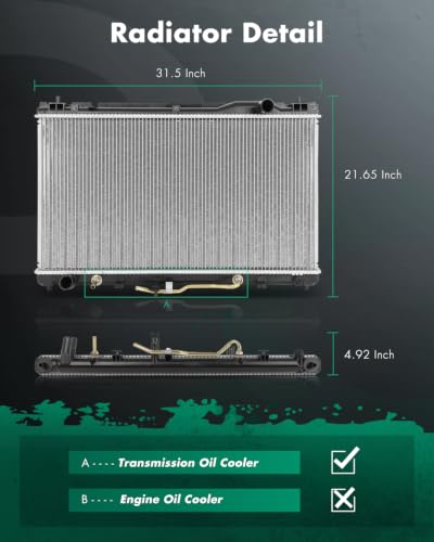 SCITOO 2434 Engine Coolant Radiator for LX for ES300 2002-2003 3.0L - size: 2434