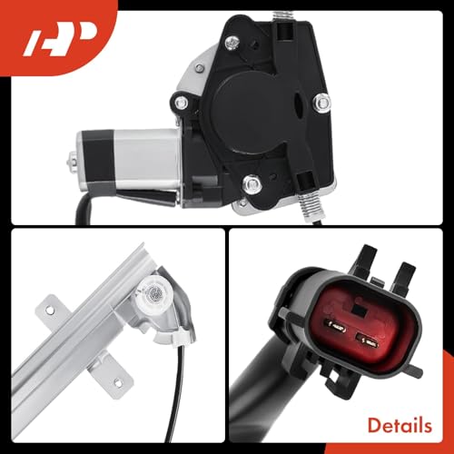 A-Premium Front Passenger Side Power Window Regulator with Motor (2-Pin) - size: Front Passenger Side