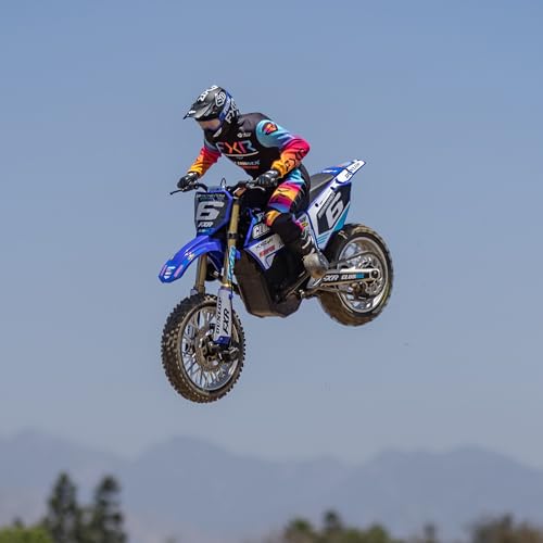 Losi RC Motorcycle Promoto-MX 1/4 Motorcycle Ready-to-Run Battery and Charger Not Included ClubMX LOS06000T2 Blue - color: Blue