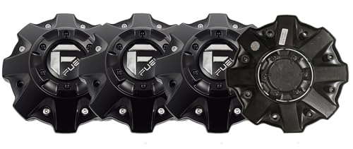 Matte Black Wheel Center Cap for Fuel 1001-63-B Cap M-447 Five and Six Lugs 4PCS