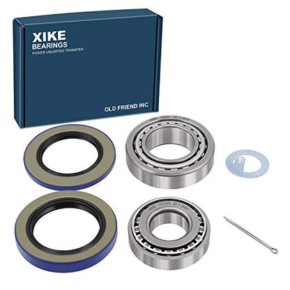 XiKe 6,000-7,000 lb Axles Bearings 25580/25520 & 14125A/14276, 1 Set - size: 25580/20 ＆ 14125A/76 + Seal ID 2.125'' ＆ 2.250'', style: Pack 1 Set