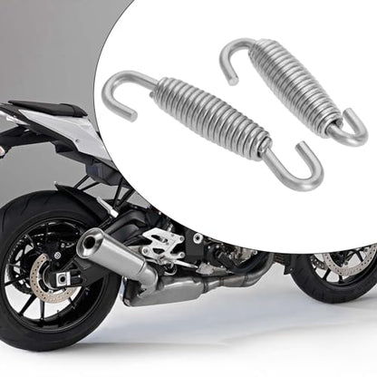 OTOTEC 4 Sets Muffler Springs Kits 59mm Stainless Exhaust Springs with 22x13mm Welding Fasteners for Universal Motor Exhaust Pipe Hooks Stainless Steel
