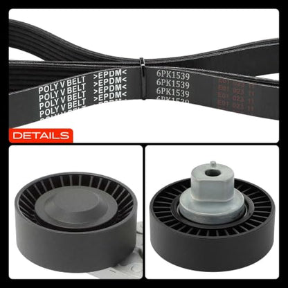 A-Premium Engine Serpentine Belt Drive Kit Compatible with BMW