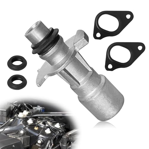 Pleoos R028136 Aluminum Oil Cooler Adapter Kit with Dual Water Pump Gaskets Compatible with 2010-2016 Land Rover LR4, 2010-2021 Land Rover Range Rover Replace#: LR049370 LR030593