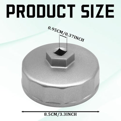 Oil Filter Wrench, Heavy Duty 74mm 14 Flutes Oil Filter Cap Wrenches Removal Tool Compatible with Mercedes Benz, Audi, VW, Porsche, Audi, Mazda, Sprinter Select Mobil1, Bosch, Mahle