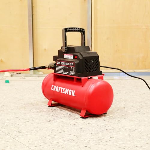 Craftsman 2 Gallon Portable Air Compressor, Oil-Free 125 PSI Hot Dog