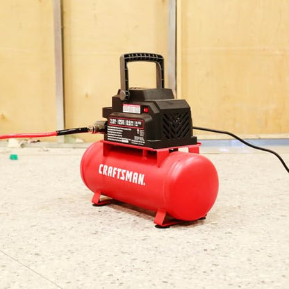 Craftsman 2 Gallon Portable Air Compressor, Oil-Free 125 PSI Hot Dog