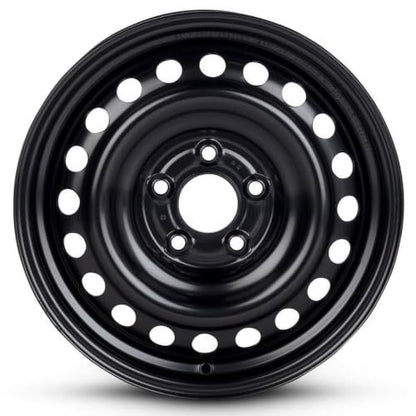 15x6 in Steel Wheel Rim 5 Lug 114.3mm 46mm Offset 67.1mm CB| Powder-Coated Black finish Fits 2011-2016 Hyundai Elantra | New OEM Surplus | 52910F2000 - size: 15x6 - Wheel