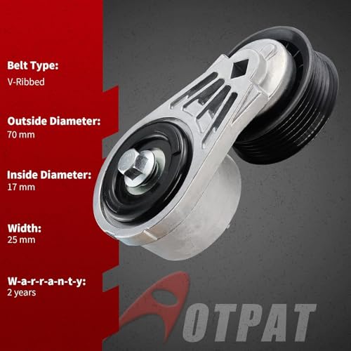 Belt Tensioner Assembly with Pulley for:-Chevy for:-GMC Silverado - size: 38103