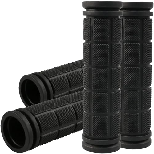 Bike Handlebar Grips 2 Pairs,Kids Non-Slip-Rubber Bicycle Handlebar Grips, Specialized Replacement Bike Grips for Beach Cruiser Scooter Foldable Mountain Bicycle Tricycle BMX MTB