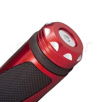 Universal Motorcycle Handlebar Grips Fits for Motorcycles with 7/8" Left Grip and 1" Right - color: Red