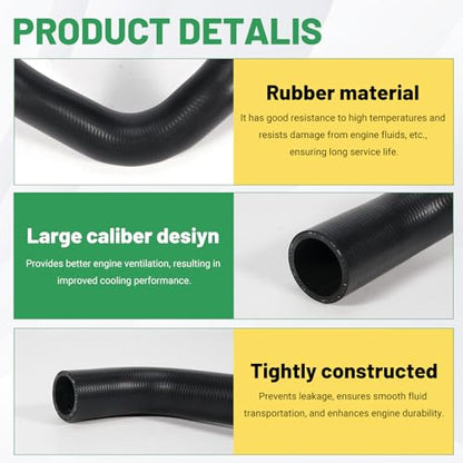 Upper and Lower Radiator Coolant Hose Set Compatible with Toyota Tundra Sequoia 2007-2022 4.6L 5.7L V8 Inlet and Outlet Water Pipe, Replace 16571-0S010 16572-0S011 16572-0S010