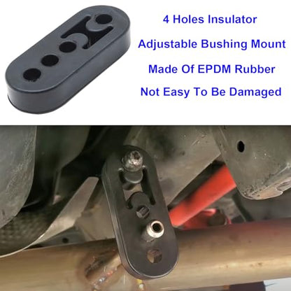 10PCS Car Exhaust Hangers Rod Rubbrer Hanger Kits Mild Steel Zinc Coated