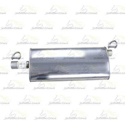 Exhaust Center Muffler Compatible for 2008-2012 Jeep Liberty 3.7L | Stainless Steel | Northeastern Exhaust | Free Clamps Included | Direct-Fit Replacement