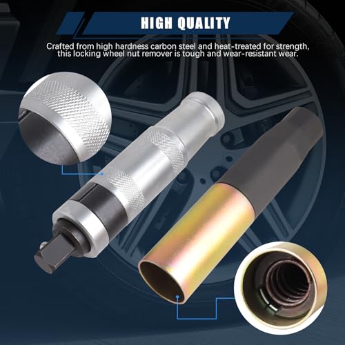 Master Anti-Theft Wheel Lock Removal Tool Kit - 1/2" Drive Impact Rated Lug Nut Remover Set, Professional Cr-Mo Steel for Lost Keys, Stripped, Rusted, Broken Locking Nuts (Cars, SUVs, Trucks)