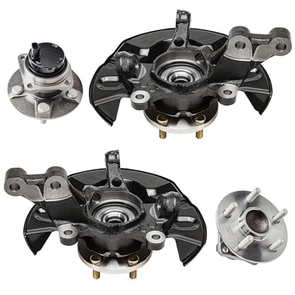Detroit Axle - 4pc Steering Knuckles Kit for 03-08 Toyota Corolla, 2 Front - size: 4UW47747/Kit