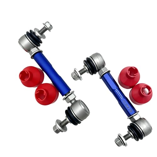 MOAR 5.91-7.87' M12 Adjustable Front Suspension Sway Stabilizer Bar End Link Kit 2 PCS Left & Right For Reduced Body Roll 360°Swivel With Length And Angle Maintenance Vehicle X152012 - color: X152012