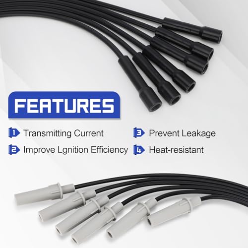 5019593AA Spark Plug Wire Kit for Select 2001-10 Chrysler Dodge VW Models