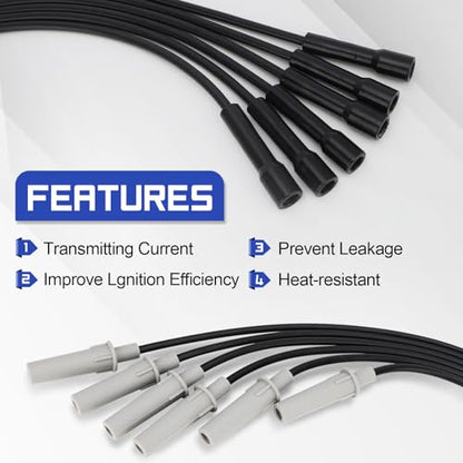 5019593AA Spark Plug Wire Kit for Select 2001-10 Chrysler Dodge VW Models