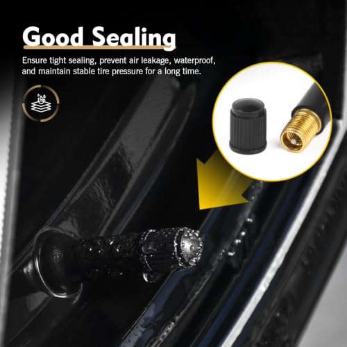 20PCS TR413 Tire Valve Stems, Rubber Snap-in Valve Stem, Tubeless Valve Stem Replacement for Standard 0.453" Rim Hole, Universal for Cars, Auto, SUV, ATV, Lawn Mower, Truck