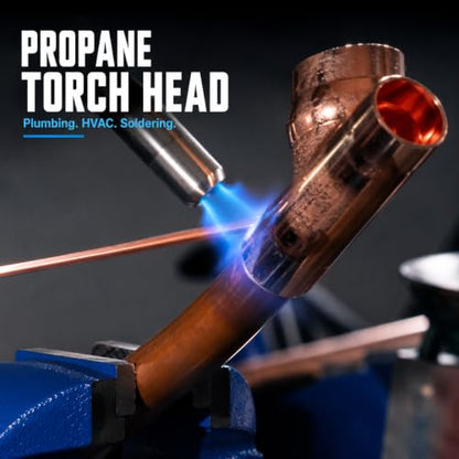 360° Swivel Propane Torch Head, Adjustable for Soldering and Brazing - color: Gold