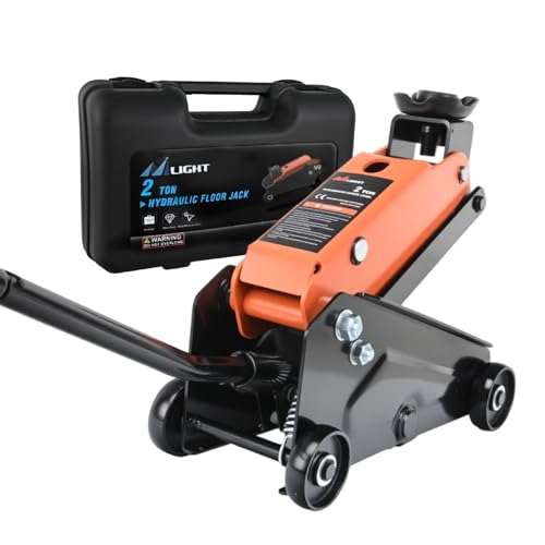 Nilight Floor Jack 2 Ton, Heavy Duty Steel Hydraulic Trolley Car Jack, Portable Emergency Service Jack for Roadside Repair, Lifting Range 5.5" to 15.2" - color: Single Pump, size: 2 Ton
