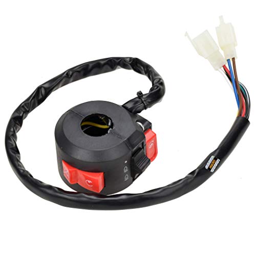 HIAORS Left Starter Kill Light Switch Male Plug Compatible with TaoTao Coolster ATV 125cc 110cc 90cc 70cc 50cc RoKeta Sunl Kazuma Chinese 4-Stroke Engine Quad 4 Wheelers Parts 8 Wires 3 Functions