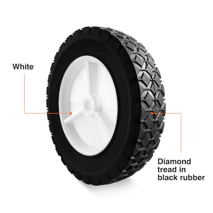 72-108 Wheels Replaces for Oregon, 8 Inch Universal Wheels Tires Compatible with Craftsman AYP MTD Lawn Mower, Radio Flyer Wagon, BBQ Grill, Hand Truck, and Lawn Sprayer