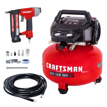 CRAFTSMAN 6 Gallon Pancake Air Compressor, Oil-Free, 150 PSI Kit