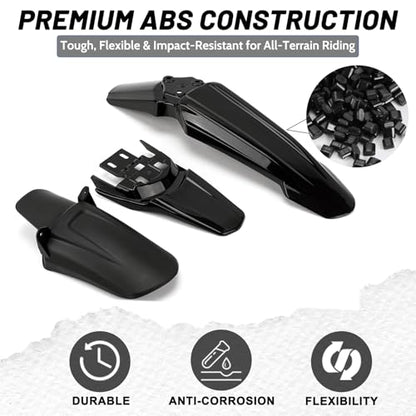 XINGWU Front Fender for Surron Light Bee X/S Segway X160/X260 Dirt Bike Motorcycle Front Fender Modified Mudguard Protector for Ebikes Black - size: Front Fender, style: Black