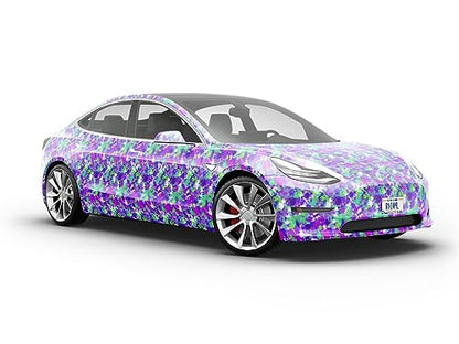 Rwraps Gloss Vinyl Car Wrap Film in Paint Splatter Rebel Yell - 59“ x 1ft - Vehicle Sheet Roll with Adhesive Back and Air Release Technology
