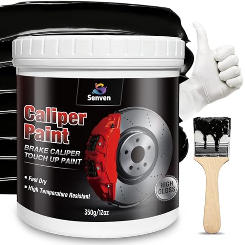 Black Caliper Paint High Temperature Brake Caliper Paint 12 fl. Oz. Touch Up Paints Red Gloss High Temperature Heat Resistant - color: Black