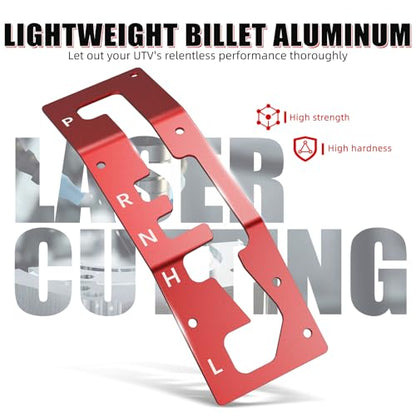 NICECNC Shift Shifter Gate Plate Panel with Gear Letter Red - color: red